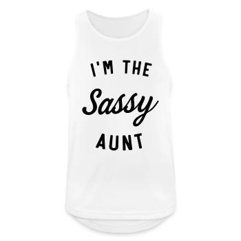 I'm The Sassy Aunt - Men's Breathable Tank Top - white - Front - Nick (188cm)