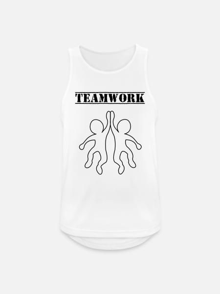 teamwork_01 - Männer Tank Top atmungsaktiv - Weiß