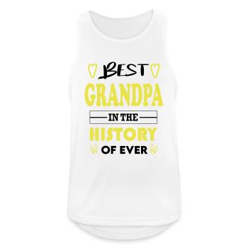 Best Grandpa Bester Opa for Ever für immer - Männer Tank Top atmungsaktiv - Weiß - Vorne - Nick (188cm)
