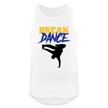 Break Dance - Débardeur respirant Homme - blanc - Devant - Nick (188cm)