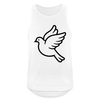 Taube - Männer Tank Top atmungsaktiv - Weiß - Vorne - Nick (188cm)