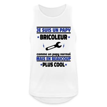 Je suis un papy bricoleur plus cool, cadeau noël - Débardeur respirant Homme - blanc - Devant - Nick (188cm)