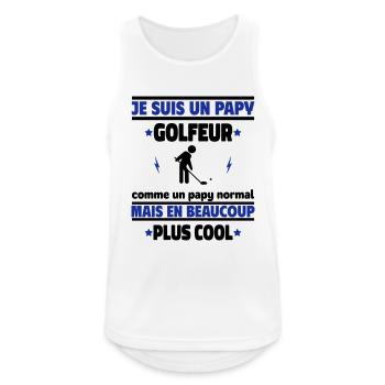 Je suis un papy golfeur plus cool, cadeau noël - Débardeur respirant Homme - blanc - Devant - Nick (188cm)