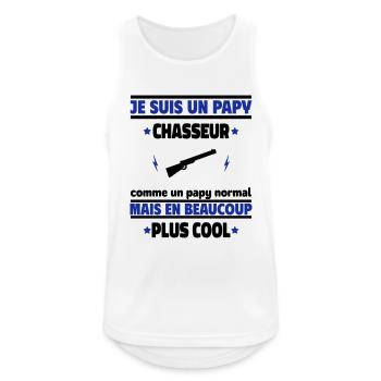 Je suis un papy chasseur plus cool, cadeau noël - Débardeur respirant Homme - blanc - Devant - Nick (188cm)