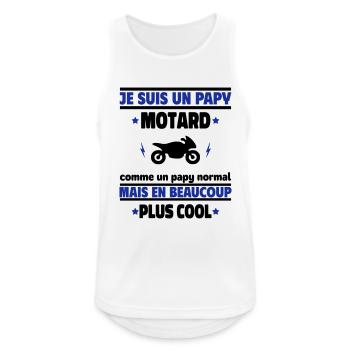 Je suis un papy motard plus cool, cadeau noël - Débardeur respirant Homme - blanc - Devant - Nick (188cm)