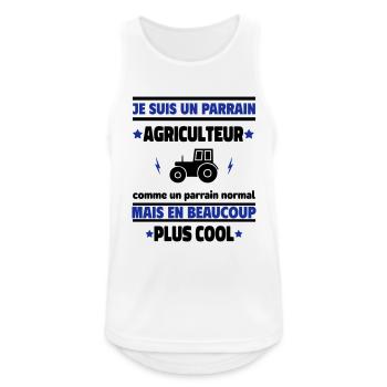 Je suis un parrain agriculteur plus cool - Débardeur respirant Homme - blanc - Devant - Nick (188cm)