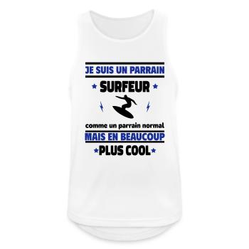 Je suis un parrain surfeur plus cool, cadeau noël - Débardeur respirant Homme - blanc - Devant - Nick (188cm)