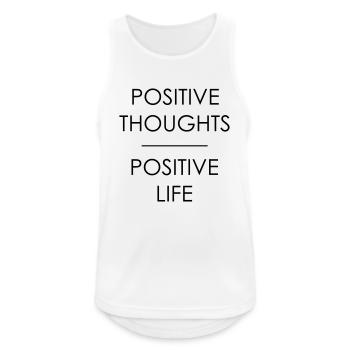 positive Gedanken positives Leben - Männer Tank Top atmungsaktiv - Weiß - Vorne - Nick (188cm)