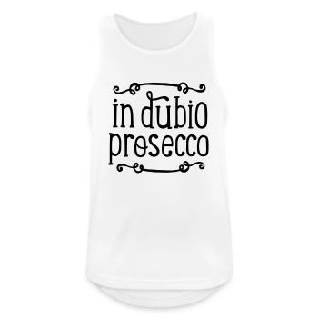 dans la loi dubio Prosecco sur les cadeaux - Débardeur respirant Homme - blanc - Devant - Nick (188cm)