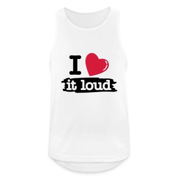 i love it loud - Men's Breathable Tank Top - white - Front - Nick (188cm)