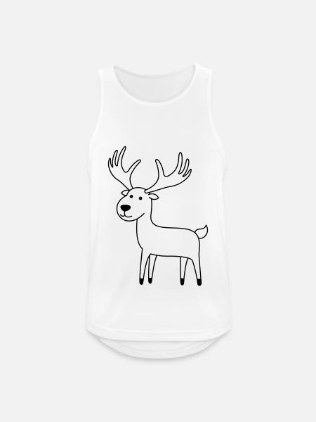Elch Comic Tier - Männer Tank Top atmungsaktiv - Weiß