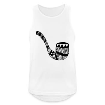 Pfeife, Vintage, Hamburg, See, Seefahrt - Männer Tank Top atmungsaktiv - Weiß - Vorne - Nick (188cm)