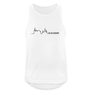 Aachen Skyline - Männer Tank Top atmungsaktiv - Weiß - Vorne - Nick (188cm)