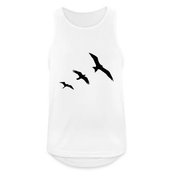 Vögel - Männer Tank Top atmungsaktiv - Weiß - Vorne - Nick (188cm)