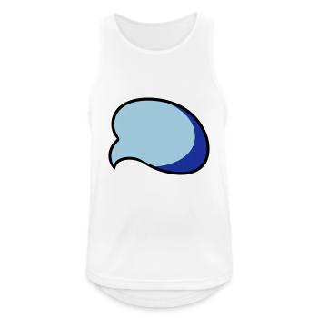 Sprechblase speech bubble Comic Idée cadeau - Débardeur respirant Homme - blanc - Devant - Nick (188cm)