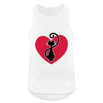 Katzendame - Dame aux chats - Dame de chat - Débardeur respirant Homme - blanc - Devant - Nick (188cm)