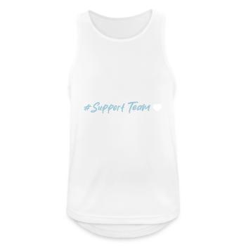 Support Team Herz - Männer Tank Top atmungsaktiv - Weiß - Vorne - Nick (188cm)