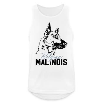 BELGIAN MALINOIS Hunde Hund Gebrauchshund Wilsigns - Männer Tank Top atmungsaktiv - Weiß - Vorne - Nick (188cm)