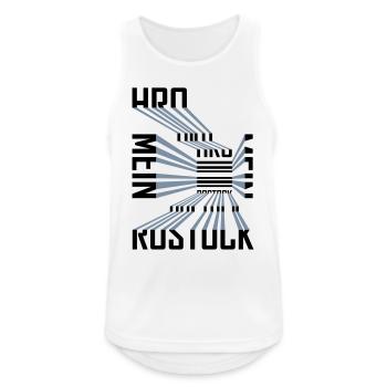 mein Rostock - Männer Tank Top atmungsaktiv - Weiß - Vorne - Nick (188cm)