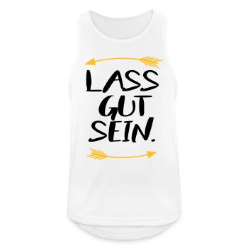 Lass gut sein - Männer Tank Top atmungsaktiv - Weiß - Vorne - Nick (188cm)