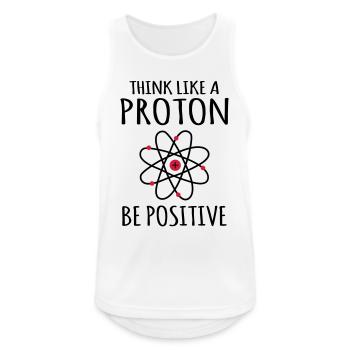 Positif penser confiant atome physique physicien - Débardeur respirant Homme - blanc - Devant - Nick (188cm)