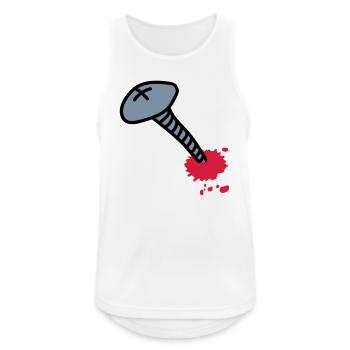 wunde_3c - Männer Tank Top atmungsaktiv - Weiß - Vorne - Nick (188cm)