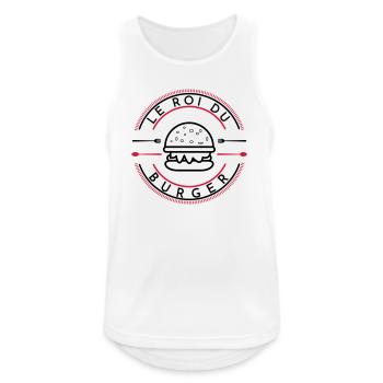 Original Design the king of burgers - Men's Breathable Tank Top - white - Front - Nick (188cm)