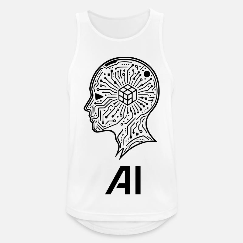 artificial intelligence - Men's Breathable Tank Top - white