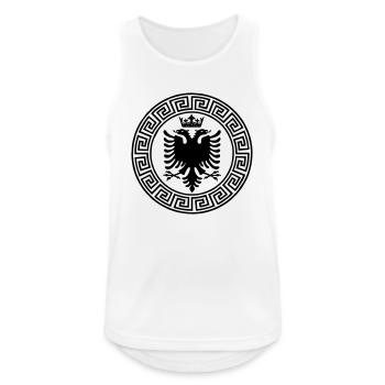 Kosovo Adler - Männer Tank Top atmungsaktiv - Weiß - Vorne - Nick (188cm)