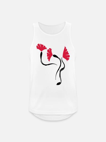 poppies_flowers - Men's Breathable Tank Top - white