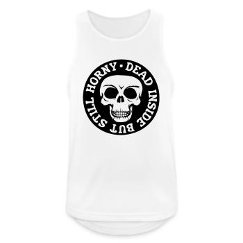 dead inside but horny - Men's Breathable Tank Top - white - Front - Nick (188cm)