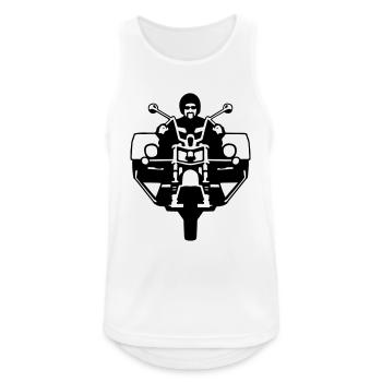 trike trike biker rider a motorcycle 3 wheeled - Männer Tank Top atmungsaktiv - Weiß - Vorne - Nick (188cm)