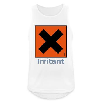 Irritant Safety Symbol - Men's Breathable Tank Top - white - Front - Nick (188cm)