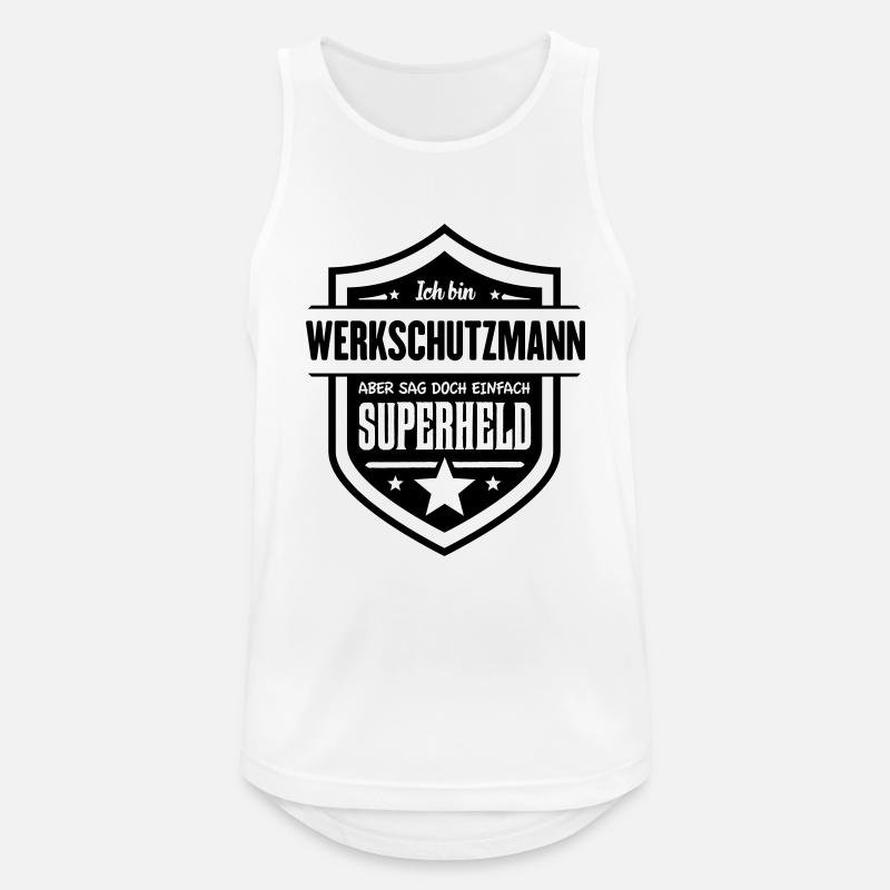 Super Werkschutzmann - Männer Tank Top atmungsaktiv - Weiß