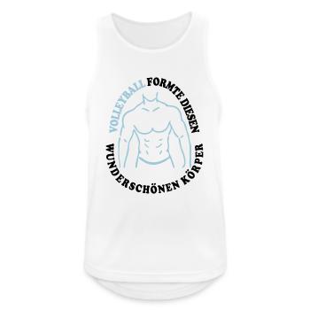Volleyball wunderschön Mann MP - Männer Tank Top atmungsaktiv - Weiß - Vorne - Nick (188cm)