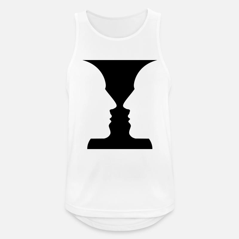 Face to Face? - Männer Tank Top atmungsaktiv - Weiß