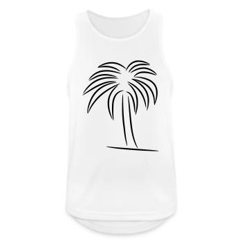 Palme - Männer Tank Top atmungsaktiv - Weiß - Vorne - Nick (188cm)