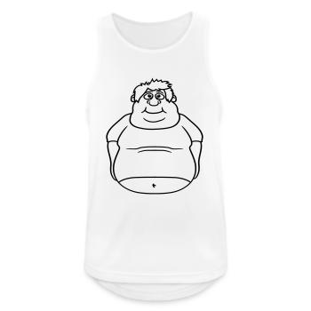 kreis ball mann fett dick clipart comic cartoon lu - Männer Tank Top atmungsaktiv - Weiß - Vorne - Nick (188cm)