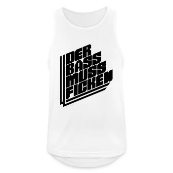 Bass must fuck No.01 - Men's Breathable Tank Top - white - Front - Nick (188cm)