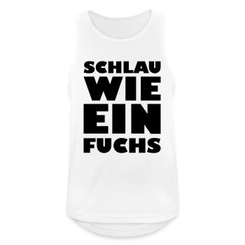 Schlau wie ein Fuchs - Männer Tank Top atmungsaktiv - Weiß - Vorne - Nick (188cm)