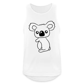 doux petit koala mignon détient sur - Débardeur respirant Homme - blanc - Devant - Nick (188cm)