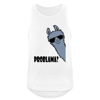 Problama Question Lama - Débardeur respirant Homme - blanc - Devant - Nick (188cm)