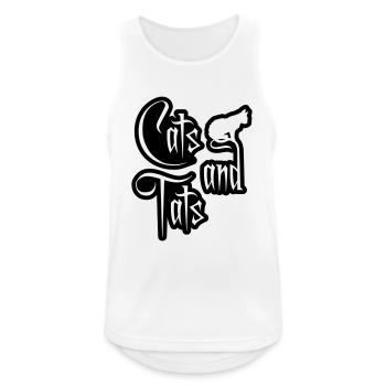 cats and tats Zitat - Männer Tank Top atmungsaktiv - Weiß - Vorne - Nick (188cm)