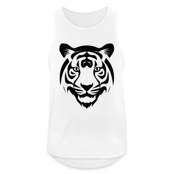 Felin Dschungel-Tigerkopf - Männer Tank Top atmungsaktiv - Weiß - Vorne - Nick (188cm)