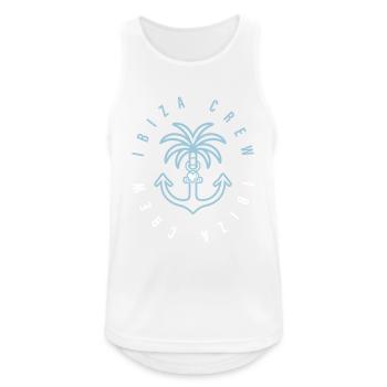 Ibiza Crew Holiday Palm - Débardeur respirant Homme - blanc - Devant - Nick (188cm)