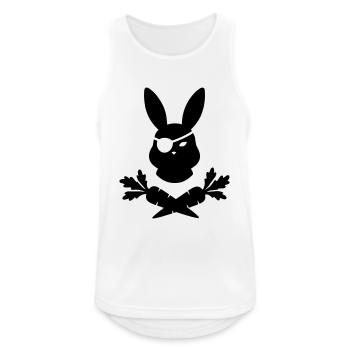 hase pirat - Männer Tank Top atmungsaktiv - Weiß - Vorne - Nick (188cm)