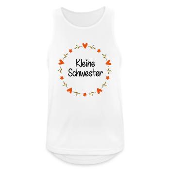 Kleine Schwester - Männer Tank Top atmungsaktiv - Weiß - Vorne - Nick (188cm)