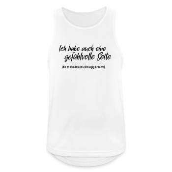 gefühlvolle Seite - Männer Tank Top atmungsaktiv - Weiß - Vorne - Nick (188cm)