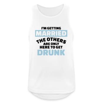 I’m getting married - Men's Breathable Tank Top - white - Front - Nick (188cm)