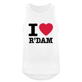 i love rotterdam - Débardeur respirant Homme - blanc - Devant - Nick (188cm)